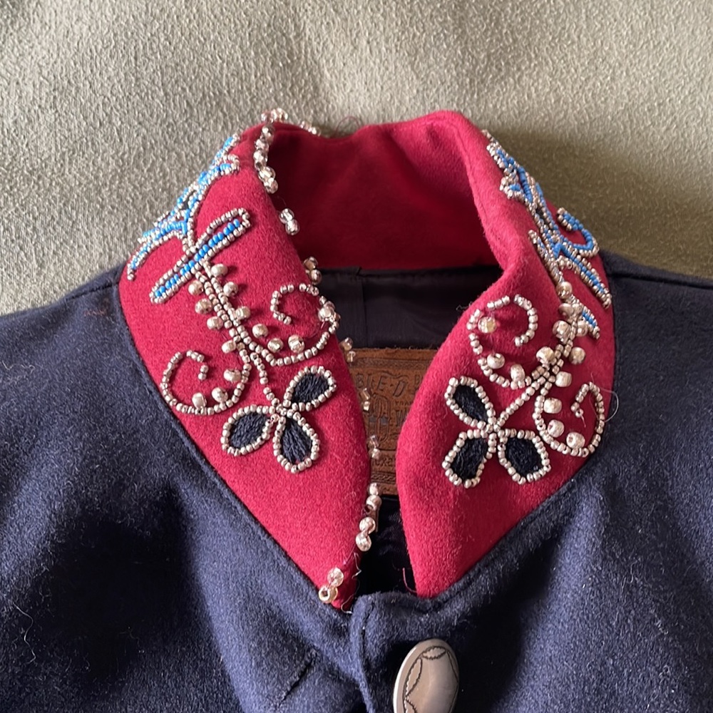 Beaded Military Style Riding Jacket Small - Picture 2 of 9